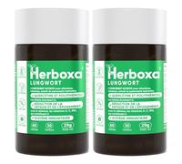 Herboxa Lungwort - Paquete múltiple (2 unidades) - con pulmonaria manchada - Contiene ácido fólico que reduce la fatiga y la fatiga, vitamina C, quercetina, ProG-Phen - 60 cápsulas