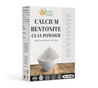 Herbs Botanica Arcilla de bentonita de calcio en polvo de grado alimenticio, arcilla curativa india para cara y cuerpo, envoltura corporal desintoxicante, limpieza profunda de poros, máscara facial