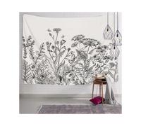 Herbs Plant Wild Flowers Tapestry Wall Hanging Floral Plants Tapestry Nature Scenery Tapestry
