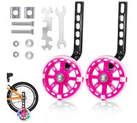 Herbst - Estabilizadores para bicicleta de niños, estabilizadores para bicicleta con luces intermitentes, estabilizadores ajustables de seguridad, ruedas auxiliares universales para bicicleta de una
