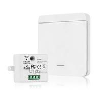 Herbst Juego de interruptores de luz inalámbricos, 230 V, no requiere cableado, juego de interruptores inalámbricos con receptor