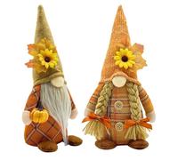 Herbstwichtel Dekorn - 32 Cm/12,6 Zoll Handgefertigte Gefüllte Gesichtslose | Dekorativ Plüsch Wichtel Figuren Halloween | Skandinavische Herbstdekoration Mit Kürbis Blättern Pilzen | Wichtel Herbstde