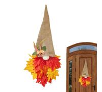Herbstzwerg- - Acción de Gracias -Ahornblattkranz, Seasonaler Dekoring | Halloween-Herbstdekoration, für drinnen und draußen, Balkon, Wand, Garten, Wohnzimmer - lebendige Feiert