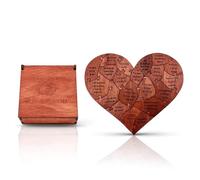 HERCHR 1 caja con 20Pcs rompecabezas maderas forma corazón, 20 razones por las que te quiero rompecabezas de madera forma corazón para el Día de San Valentín recuerdo para bodas