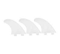 HERCHR 3 pcs Aletas de Surf Negras, Aletas de propulsión de la Tabla de Surf, Aletas de mordedura Lateral de la Tabla de Surf, Aletas de Remolque traseras (Blanco)