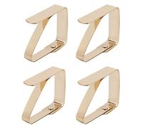 HERCHR 4 Piezas Abrazaderas para manteles, Pinzas sujeta manteles Flexibles y móviles, Sujeta Manteles Exterior Acero Inoxidable, Clips de Mesa de Picnic 5 x 4 cm para el hogar, Comedor, Picnic