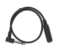 HERCHR 6.35mm Mono Connector Patch Extension Adapter, 90° Angle Male to 6.35mm Female Audio Adapter Cable for Guitars, Speaker