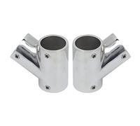 HERCHR Accesorio para pasamanos de Barco, Codo de 60°, 1 par de Accesorios para pasamanos Izquierdo y Derecho, Conector de tubería de Acero Inoxidable 316, Hardware Marino, Tubo (Φ22mm（7/8")