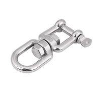 HERCHR Anclaje giratorio de mandíbula de ojo de 2 uds, grillete rodante de acero inoxidable 304 de alta resistencia con ganchos giratorios (10mm)