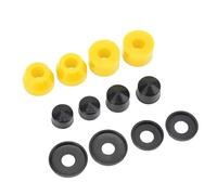 HERCHR Bujes de Camiones Longboard, Juego de Amortiguación de Buje de Tabla de Skate Pieza de Repuesto de Bujes de Monopatín de Amortiguación de PU 90a para Monopatín de 4 Ruedas(Yellow)