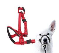 HERCHR Cabestro para Cabeza de Perro, arnés Transpirable para Cuello de Cabeza de Perro con Correa Ajustable para Perros pequeños, medianos y Grandes al Aire Libre, Entrenamiento con (L)