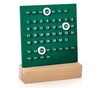 HERCHR Calendario de sobremesa de Madera, Calendario Perpetuo Calendario Perpetuo Flip con Pantalla Grande Calendario Diario de sobremesa Flip con Pantalla Grande