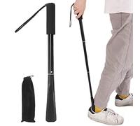 HERCHR Calzador telescópico de mango largo, calzador largo portátil ajustable de 16,9-33,5 pulgadas para personas mayores, hombres y mujeres