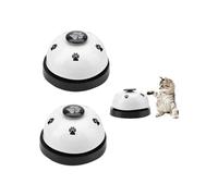 HERCHR Campanas de Entrenamiento para Mascotas, Paquete de 2 timbres para Perros, Linda Campana para Mascotas de Dibujos Animados, 1,57 × 2,75 Pulgadas para Perros, Gatos, Cachorros, (Blanca)