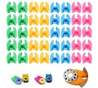 HERCHR Colorida Abrazaderas de Carrete de Hilo de 40 Piezas, Anti-Hilo Que se Cae portabobinas, Pinzas de Bobina de Silicona Suave, Duradero Reutilizables Soportes para bobinas de Costura