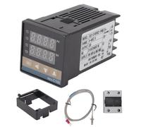 HERCHR Controlador De Temperatura De 100-240 V, Controlador De Temperatura del Termostato Digital De 0 A 400 Grados Centígrados con Relé De Termopar K para Máquina de Prensa de Calor