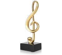 HERCHR Decoración de Notas Musicales, Estatua de Nota Musical Dorada Resina esculturas Musicales Decoraciones de Mesa para la Oficina de la Sala de Estar 5,8 x 4,9 x 17,3 cm / 2,3 x 1,9 x 6,8 in
