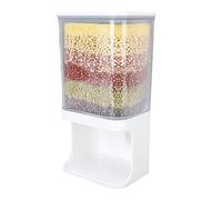 HERCHR Dispensador De Arroz, Contenedor Grande De Granos Con Tapa Dispensador De Arroz Montado En La Pared Contenedor De Almacenamiento De Arroz Dispensador De Cereales Cubo Para Cocina(Small)