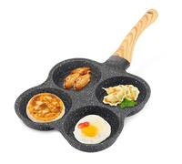 HERCHR Egg Pan, Egg Pans Nonstick Aluminum Egg Frying Pan Breakfast Omelette Pan 4 Egg Frying Pan Pancake Pan for Gas and Induction Stoves