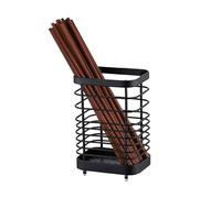 HERCHR Estante de secado de utensilios de acero inoxidable, cubiertos, cubiertos, soporte para carrito, organizador de cesta, cesta de drenaje, escurridor de platos de cocina(L-Negro)