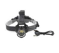 HERCHR Faros, XHP160 Bombilla LED Tipo C Carga Zoom Telescópico Luz Fuerte Alto Brillo Senderismo Faro para Acampar Al Aire Libre Correr Ciclismo Pesca