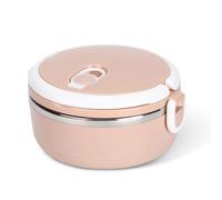 HERCHR Fiambrera, Fiambrera de Acero Inoxidable Rosa Fiambrera Pequeña Fiambrera Caliente para Niños Fiambrera para Comida Caliente para Almuerzo Viaje Trabajo