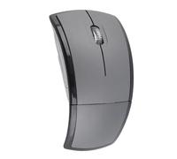HERCHR Folding Wireless Mouse ARC Travel Mouse 2.4G Blue Tooth Wire Less dpi 1600 Portable Curved Mice for Home PC Office Computer (Black)