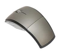 HERCHR Folding Wireless Mouse ARC Travel Mouse 2.4G Blue Tooth Wire Less dpi 1600 Portable Curved Mice for Home PC Office Computer (Grey)