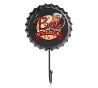 HERCHR Ganchos de pared decorativos, ganchos de metal estilo tapa de botella retro para restaurante Pub Club Clothing Store, 6.69 x 4.13 in(Estilo n)