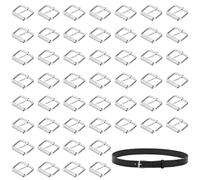 HERCHR hebilla de pin para bolsas, 50 Uds Hebillas Deslizantes de Metal, hebillas de cinturones multipropósito, Hebilla de rodillo de plata para correa de cinturón (2.8x25x20mm)