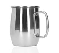 HERCHR Jarra de cerveza, jarra de cerveza de acero inoxidable con asa, taza de café metálica para bebidas frías y calientes, 1000 ml