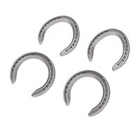 HERCHR Kit de Herradura de 4 Piezas, protección de pezuña de Caballo de aleación de Aluminio, Equipo de Herramientas Antideslizante para Montar, decoración de Pared de Buena Suerte para (4)