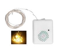 HERCHR Luces de hadas con control remoto, luces de hadas cálidas, luces centelleantes de cortina, luces de cadena de alambre para interior y exterior, corona de pared, dormitorio, tarro (Luz cálida)