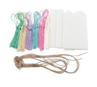 HERCHR Marcapáginas De Acrílico Transparente De 36 Uds, Marcadores De Libros Acrílicos En Blanco Transparentes Borlas De Marcapáginas Pequeñas Etiqueta para Manualidades De Plástico