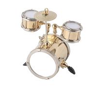 HERCHR Mini Drum Ornament, 8.6x8x3.9cm/3.39x3.15x1.54in Decoración de Instrumentos Musicales Brass Brass Miniature Drum Model Home Collection para músicos de batería