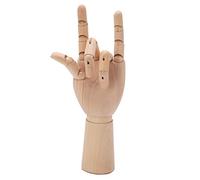HERCHR Modelo De Mano De Madera Flexible, Mano De Maniquí De Dibujo De 30 Cm, Mano De Madera Izquierda Articulada Oponible para Dibujar, Dibujar, Pintar, Estatuto, Decoración De Mano