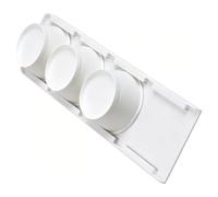 HERCHR Organizador para frigorífico de yogur, 4 capacidades, 38 x 10,5 cm/14,96 x 4,13 pulgadas, soporte deslizante para yogur, estante de almacenamiento adhesivo para refrigerador para