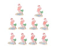 HERCHR Parches para Planchar con Flamencos, 10 Piezas, Bonitos Apliques, Parches De Flamenco Rosa para Coser, Parches Bordados para Coser, Parches para Ropa DIY, Pegatinas