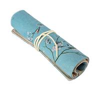 HERCHR Pen Bag, Chinese Ancient Retro Style Large Capacity Pen Bag Foldable Antiquities Pencil StorageBag for Office Stationery Organizer (4)