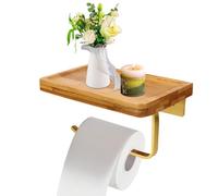 HERCHR Portarrollos Papel Higienico, Portarrollos Baño con El Teléfono Móvil Estante De Almacenamiento Soporte Papel Higienico