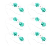 HERCHR Pulseras de Flores Artificiales, Pulsera Ramillete de Muñeca Hermosa Novia, Damas de Honor Cinta de Simulación Accesorios de Decoración de Flores de Muñeca, con Pedrería de Imitación(Verde)