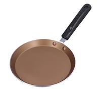 HERCHR Sartén para crepé antiadherente de 7 pulgadas, sartén plana para panqueques para tortilla de huevo, tortilla, estufa, sartén de desayuno de inducción (gold)