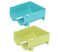 HERCHR Soporte para Botellas de Vino y Otras Bebidas, Botellero Apilable para 2 Botellas Botellero para Nevera o vinoteca para Botellas de Agua y Refrescos, 16 x 14 x 7.5 cm(Verde)