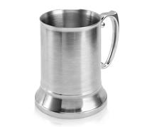 HERCHR Taza aislada, jarra de cerveza de doble pared, jarra de cerveza grande de acero inoxidable para restaurantes, bares, hoteles(S)