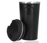HERCHR Taza de café térmica de 510 ml, taza de café aislada de acero inoxidable, taza de viaje portátil de doble pared con hielo, leche caliente, té y cerveza, bebidas para exteriores