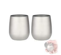 HERCHR Taza de Camping Pot Cup Ti 2 uds 120ml Ti Cup Taza de Camping Doble Pared para Senderismo al Aire Mochilero Picnic Oficina en casa