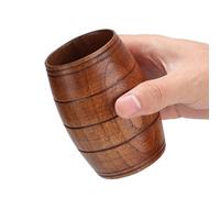 HERCHR Taza de Cerveza de Madera, Taza de Café de Madera, Taza de té de agua, Mini Vaso de Azufaifo Natural Con Whisky Para Bar En Casa