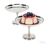 HERCHR Taza de postre de acero inoxidable, 2 piezas, platos para helado, tazas multifuncionales de acero inoxidable 304, utensilio de pedestal alto para el hogar, hotel, cafetería