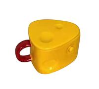 HERCHR Tazas De Café De Cerámica, Lindas Tazas De Café Con Forma De Queso, Tazas De Leche De Cerámica Amarillas, Tazas De Té De Queso únicas Con Tapa Para Mujeres