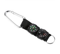 HERCHR Termómetro Brújula Multifuncional, 3 en 1 Llavero con Brújula para Deporte al Aire Libre Mini Brújula Llavero de Senderismo para Camping con Brújula